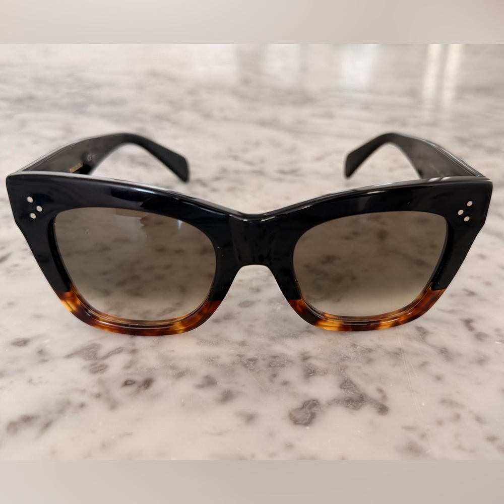 Celine Black and Tortoise Women's Sunglasses - Picture 5 of 8